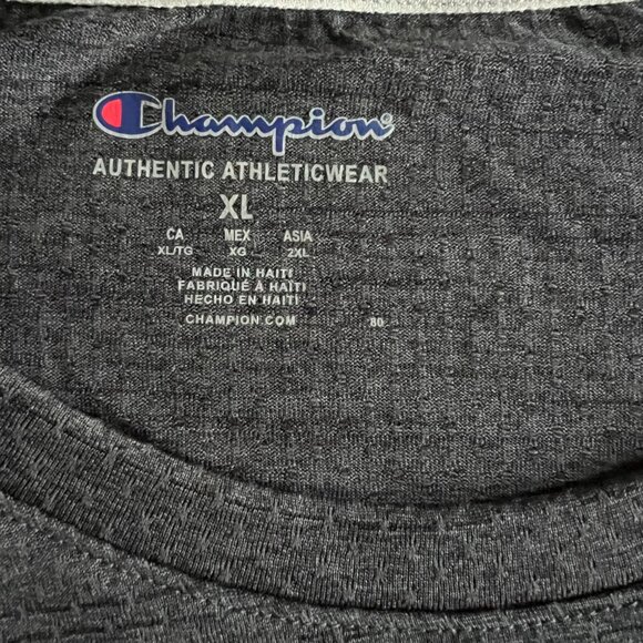 NWT Champion Men’s Performance Long Sleeve Shirt – Gray Logo Athletic Tee XL - Picture 4 of 8